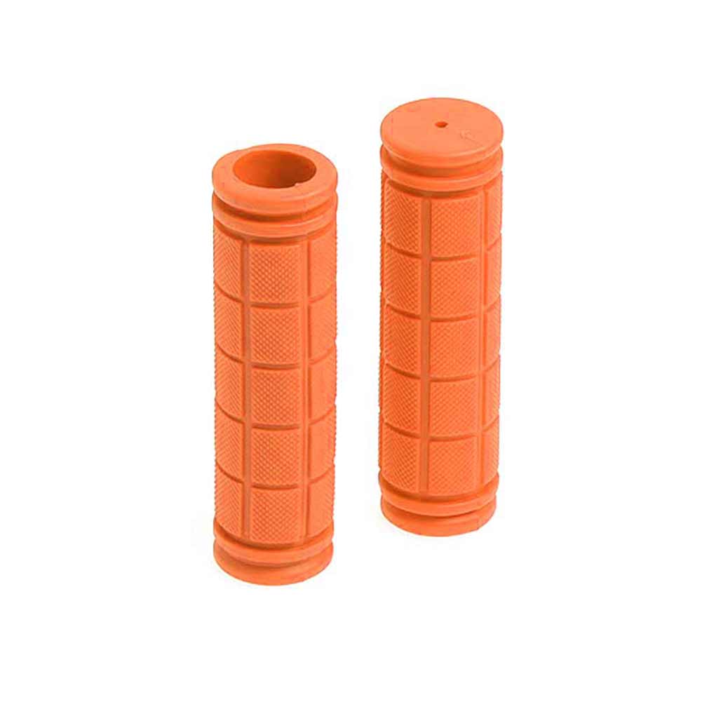 1 par de guidão de bicicleta, peças de borracha macia, ciclismo, mountain bike, scooter, barra de engrenagem fixa, ferramenta de extremidade, acessórios 88: Laranja