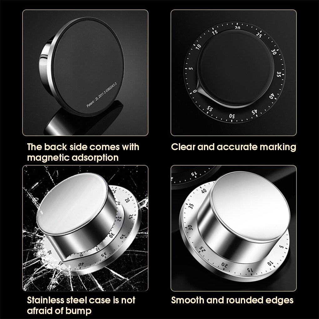 Kitchen Timer Precise Mechanical Alarm Rotated Portable Clock Countdown Timing Reminder Stop Watch Accessories