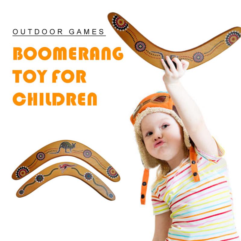 Boomerang V Vormige Throwback Speelgoed Vliegende Hout Disc Grappige Interactieve Familie Gooien Vangen Outdoor Fun Game Funny Game Kids