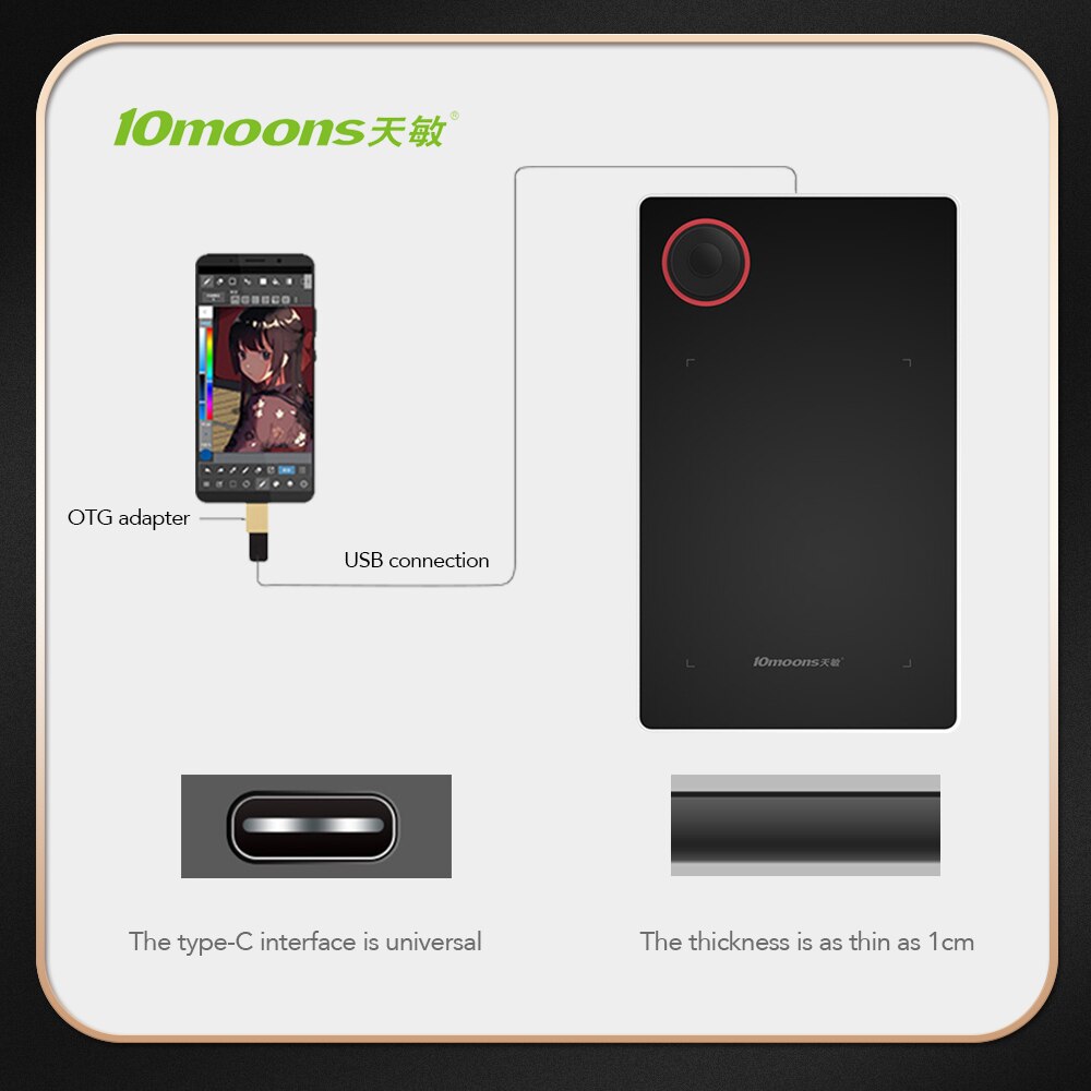 Tishric G50 5 Inch Grafische Tablet Grafische Tablet Trekken Tekening Tablet Digitale Voor Tekening & Game Osu Met 8192 niveaus Pen