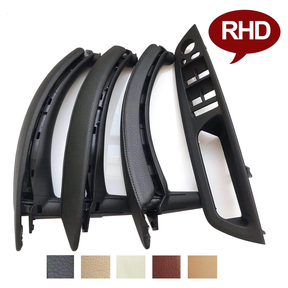 RHD Right Hand Driver Interior Door Armrest Leather Pull Handle Full Set For BMW X5 X6 E70 E71 E72 2007