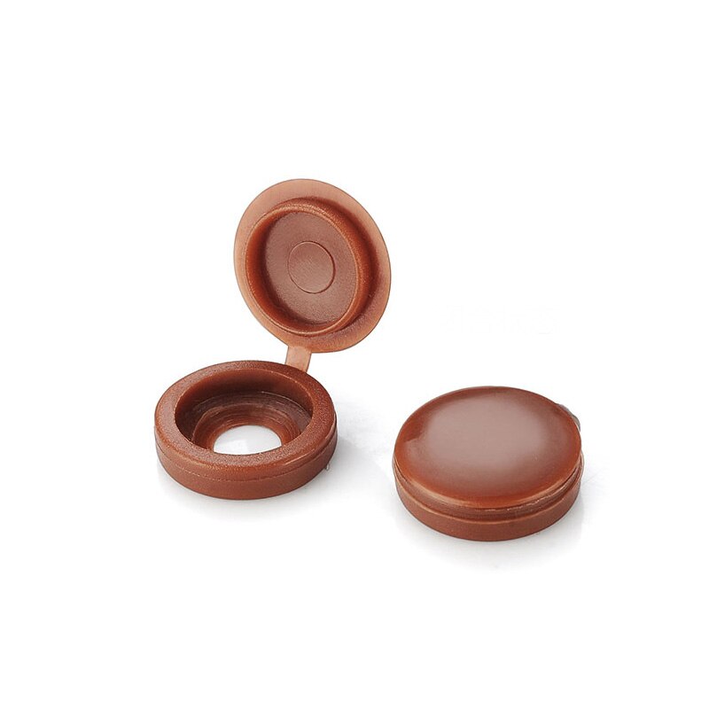 100Pcs Praktische Scharnierende Plastic Schroef Vouw Snap Beschermende Cap Knop Noten Cover Bouten Beschermen Meubilair Exterieur Decor Hardware