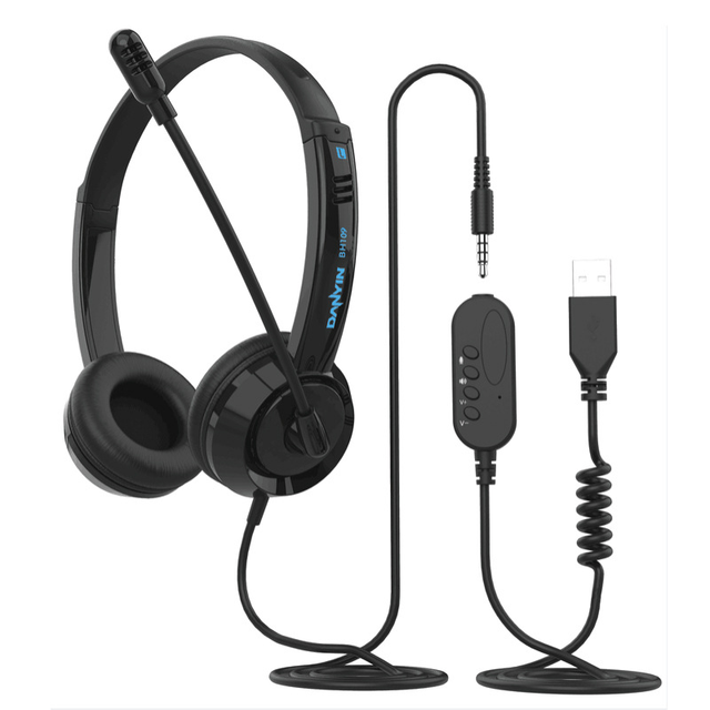 BH69 Usb Callcenter Headset Pc Computer 3.5Mm Business Headsets Telefoon Operator Hifi Hoofdtelefoon Met Microfoon: usb