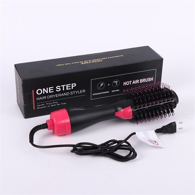 Brosse à Air One Step pour femmes, sèche-cheveux électrique pour lisser les cheveux, brosse soufflante pour coiffer les cheveux: Ua Plug / Style 2 Pink box