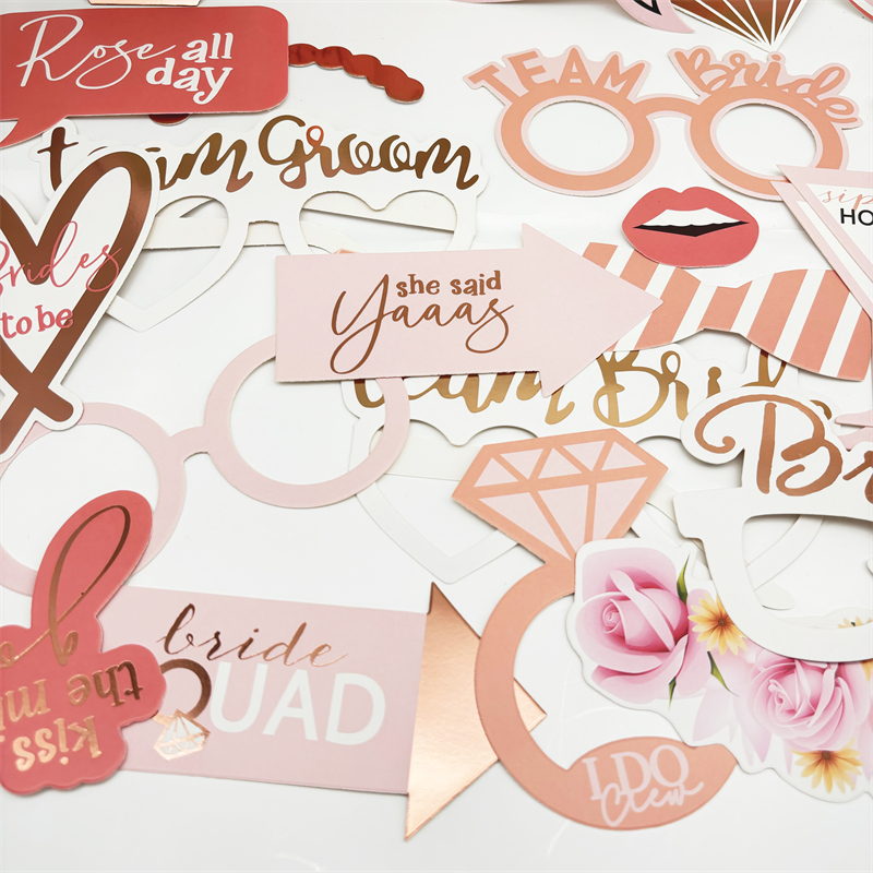 1 sac équipe mariée pour être papier Photo stand accessoires masque Photobooth Bachelorette poule fête nuptiale douche mariage décoration fournitures
