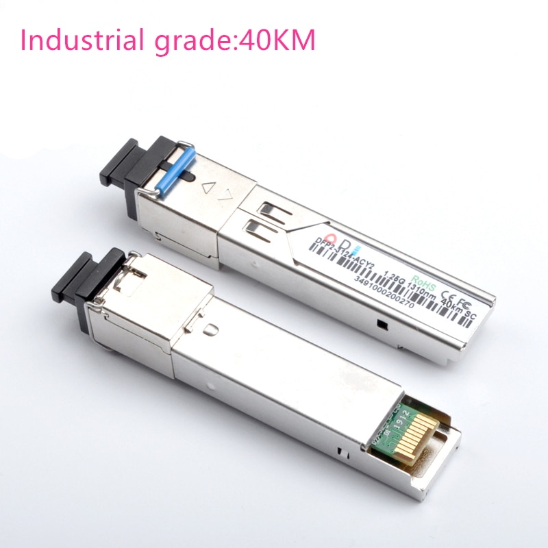 SC SFP glasvezel module industriële -40 ~ + 80 Celsius 1.25G20/40/80KM 1310 /1490/1550nm Single-SFP compatibel optische module