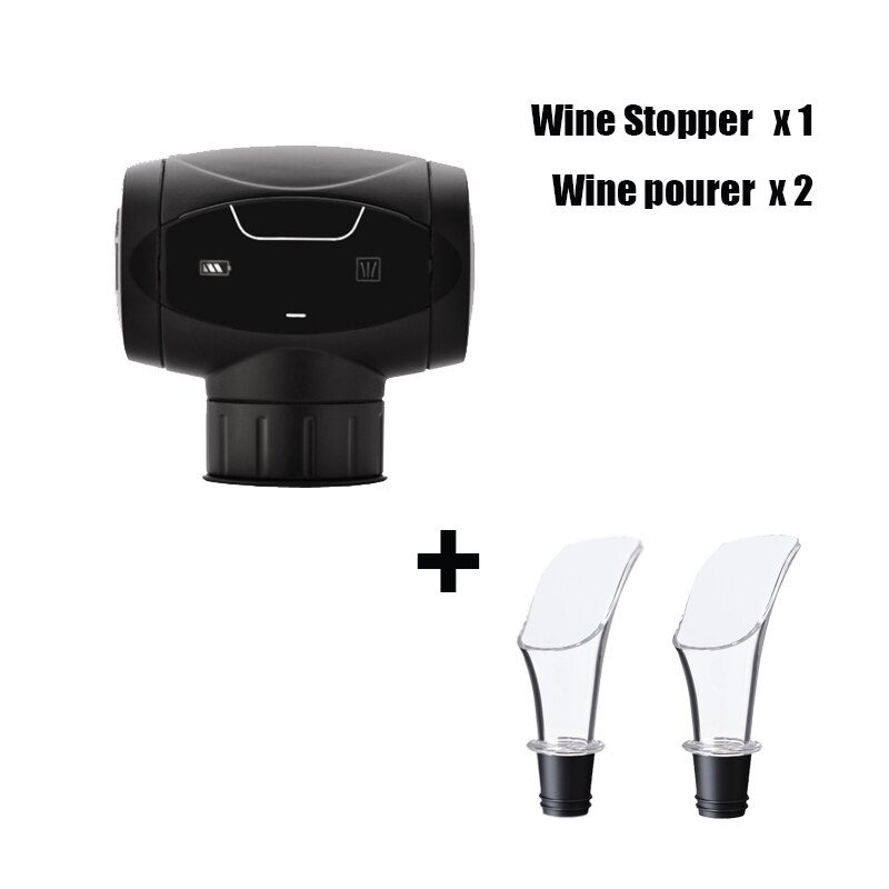 2/4PCS Electric Automatic Vacuum Wine Stopper with Dispenser Battery Powered LED Red Wine Air Pumping Vaccum Stopper Bar Tools: Set 2