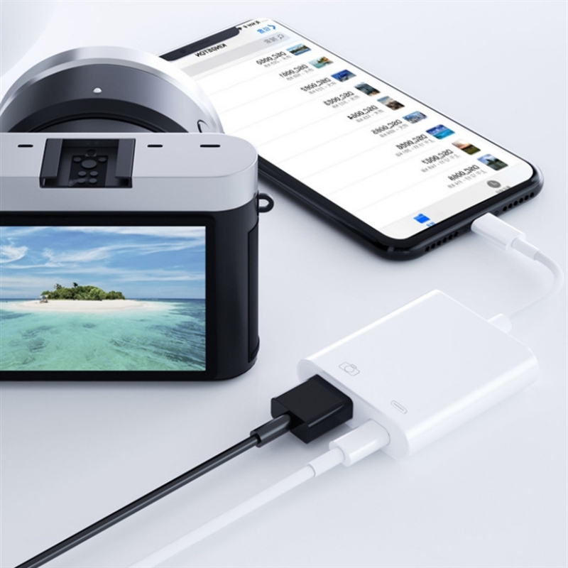 OTG-Adapter Blitz zu USB OTG-Adapter für IPhone Maus Tastatur Aufladen U Disk Kamera Kartenleser Datenkonverter iPhone Otg