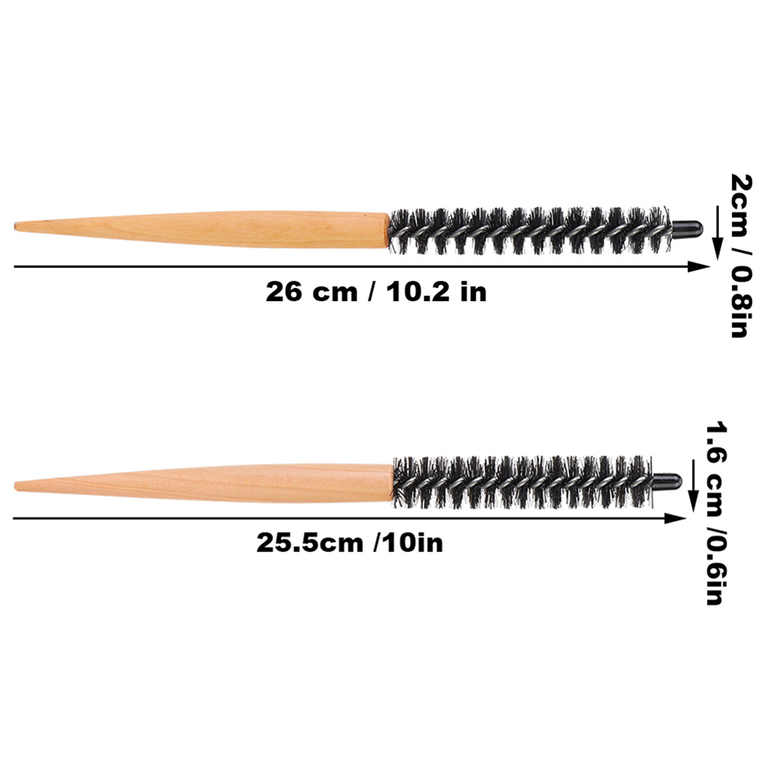 Cepillo redondo pequeño de 16/20mm, peine de peinado de pelo corto, cepillo de nailon para rizar el cabello, maquillaje, herramienta de peluquería