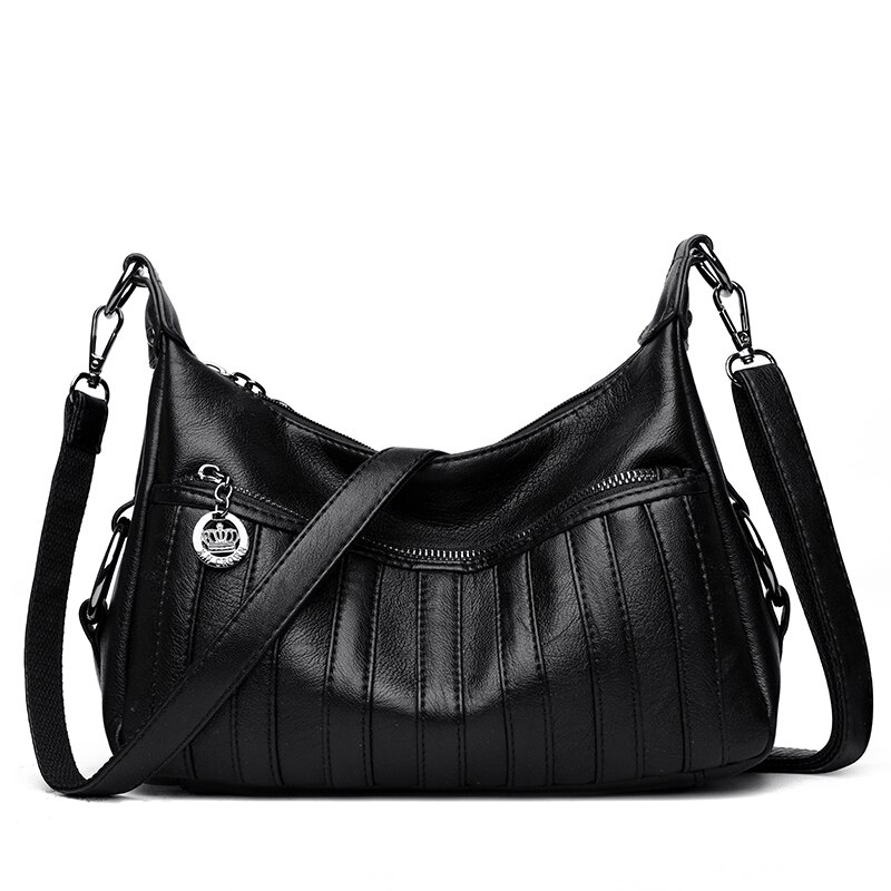 Vrouwen Bag Lederen Pu Vrouwen Handtassen Mode Streep Vrouwen Schouder Crossbody Tassen Vrouwen Messenger Bag