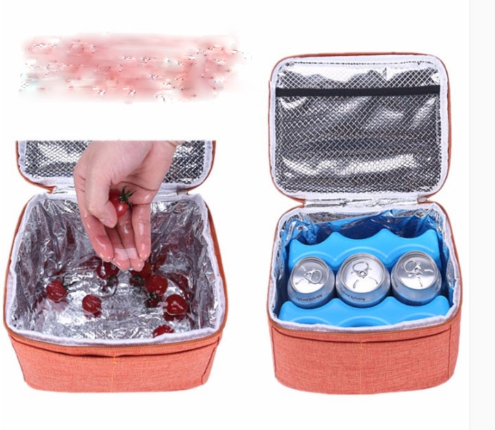 Kleine Verdikte Oxford Doek Draagbare Aluminiumfolie Geïsoleerde Lunch Tas Ice Pack Picknick Doos Voedsel Melk Fruit Isolatie Handtas 3