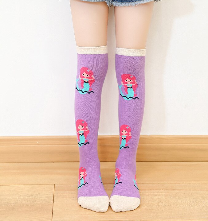 Mädchen Socken 3-12 Jahre alt Baumwolle Knie Hohe Socken SchöNe Lange freundlicher Knie Socken freundlicher Tanz Socken mädchen Todder Baby: 1 / 1 paar