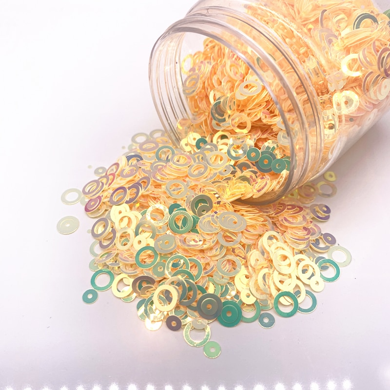 Paillettes multicolores 4-6mm, 15g environ 1200 pièces/paquet, mélange multiple, paillettes colorées, plates, rondes, amples, couture artisanat de mariage, accessoires de vêtement pour femmes: 03