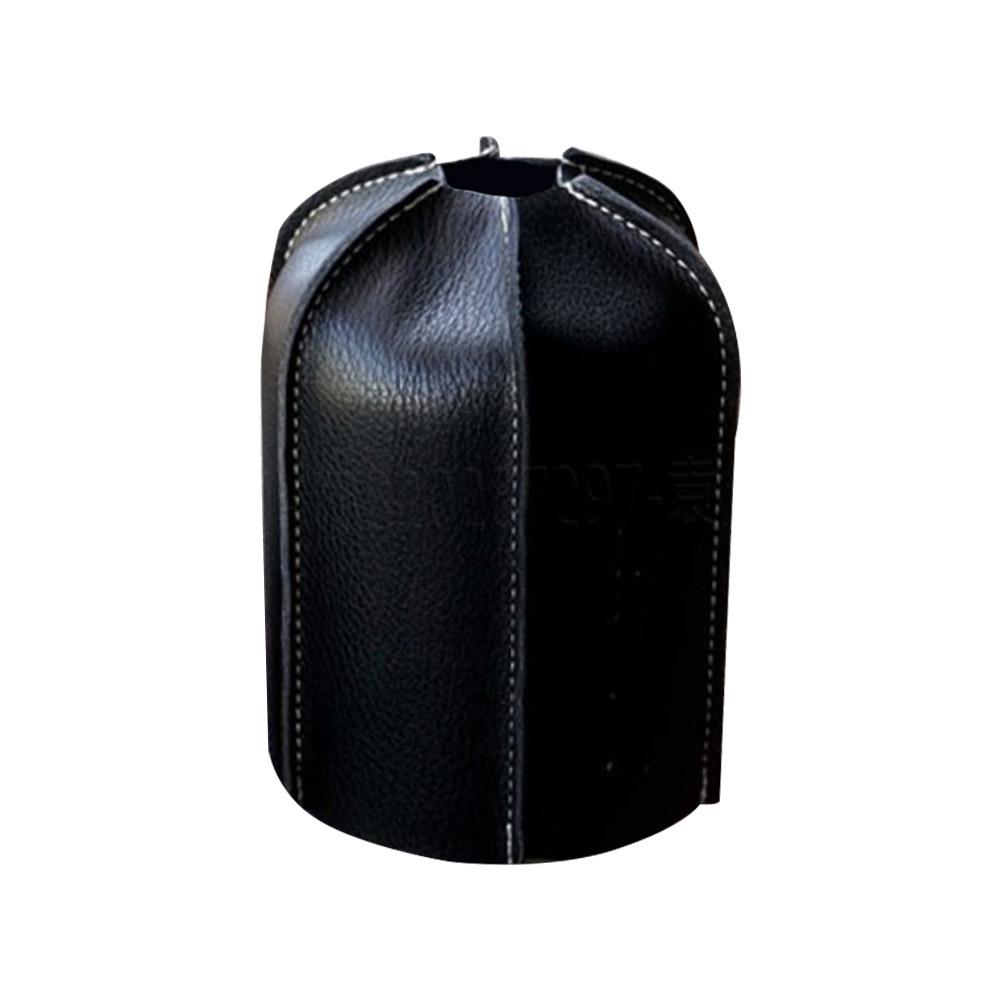 Anti-Collision Draagbare Rotan Gas Tank Cover Case Camping Warmer Case Gas Tank Cover Outdoor Camping Accessoires: Black 450g