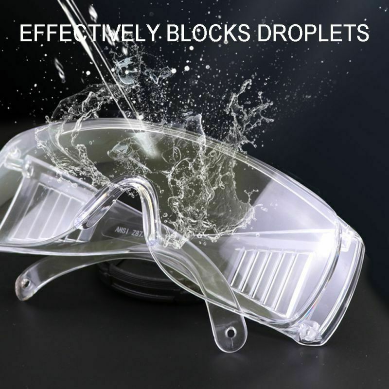 Safety Transparent Dust-Proof Goggles Breathable Safety Anti-wind Glasses Eyewear Splash Protector Anti-Virus Spit Protection