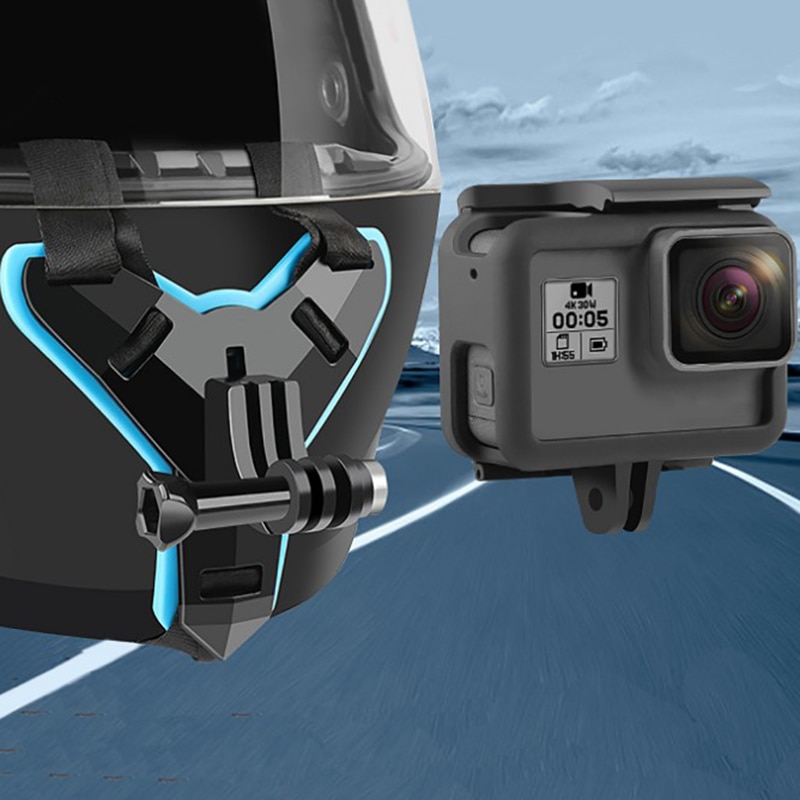 Soporte para casco Gopro, soporte para cámara deportiva Go Pro, soporte para casco de motocicleta, Moto para Gopro Hero 9 8 7 6 5 4 3 Cámara de acción