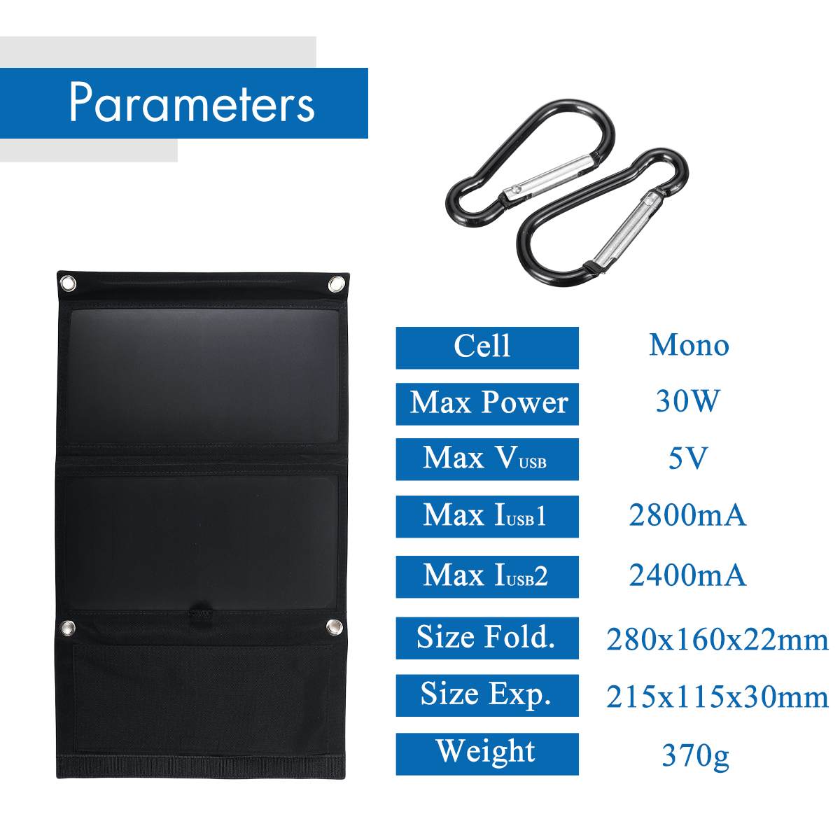 Sunpower 30w 5v dobrável painel solar carregador de energia solar banco dupla usb camuflagem mochila acampamento caminhadas para telefone