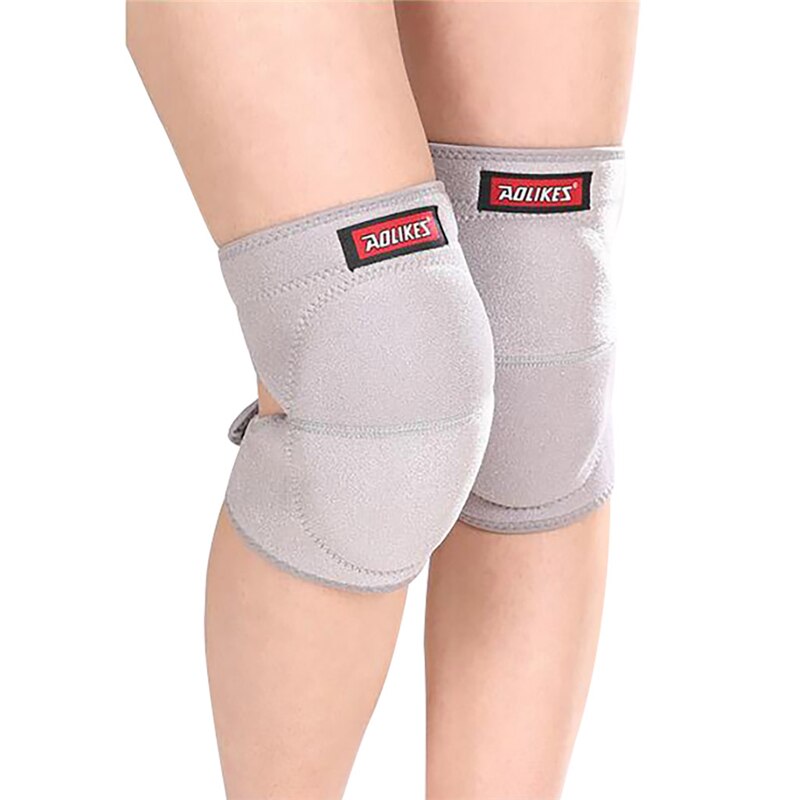 Outdoor Voetbal Running Antislip Kniebeschermers Dikke Spons Warm Knie Protectors Volleybal Kniebeschermers Kniebeschermers Voor Dansen a40: Light Grey / L