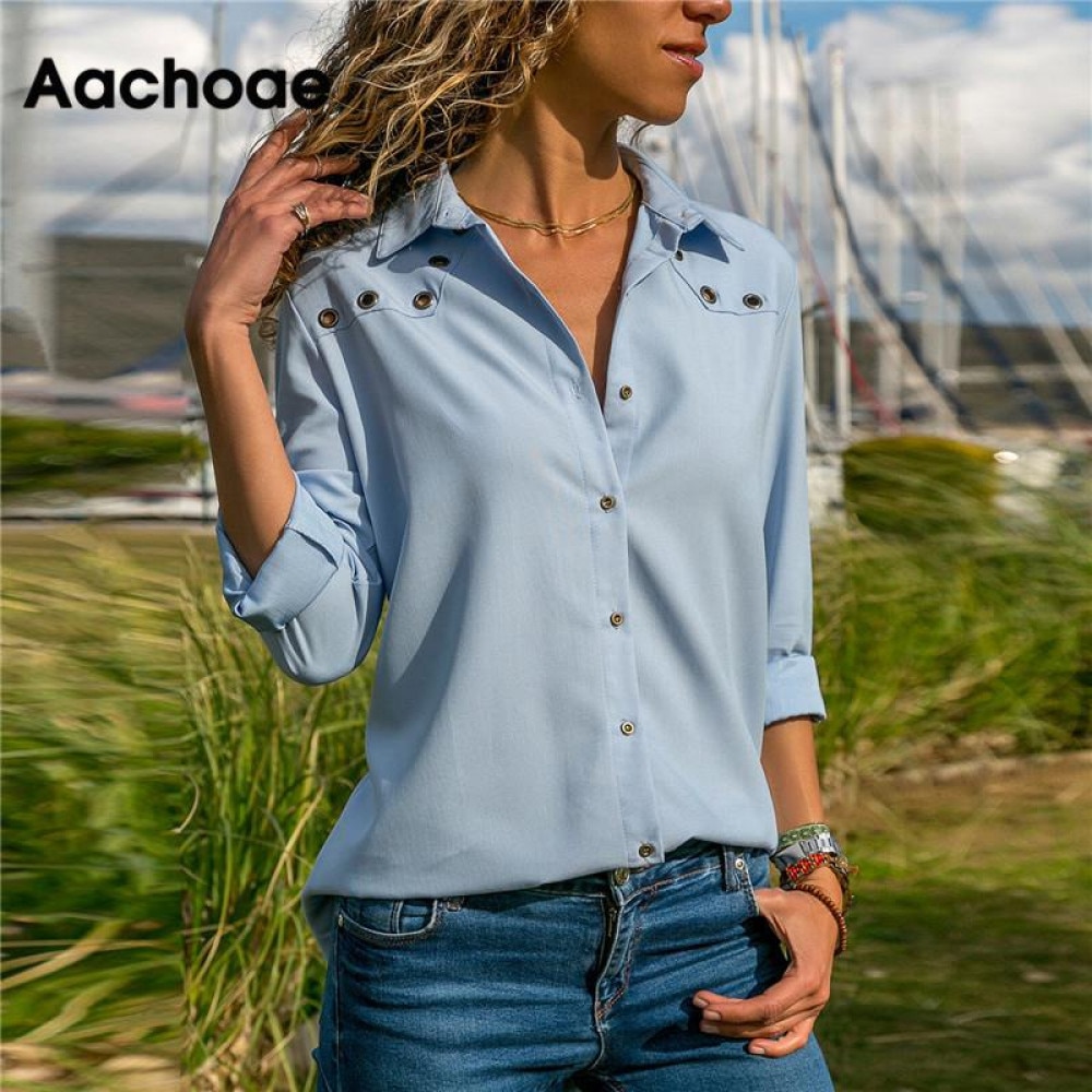 Niiyyjj Vrouwen 2 Stks Print Blouses Rokken Set Turn Down Kraag Lange