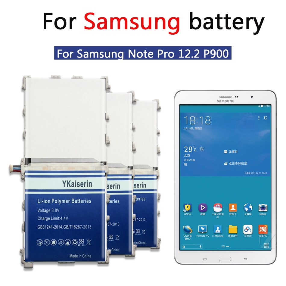 100% del nuovo 14000mAh Batteria di Ricambio Per Samsung Galaxy Note Pro 12.2 SM P900 P901 P905 T9500C T9500E T9500U T9500K + strumenti