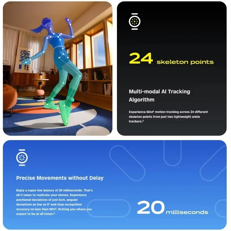 Pico waist motion tracker 2.0- drakt for pico 4/ , pico 4 pro og utlra motion capture-pannebånd og støttebelte