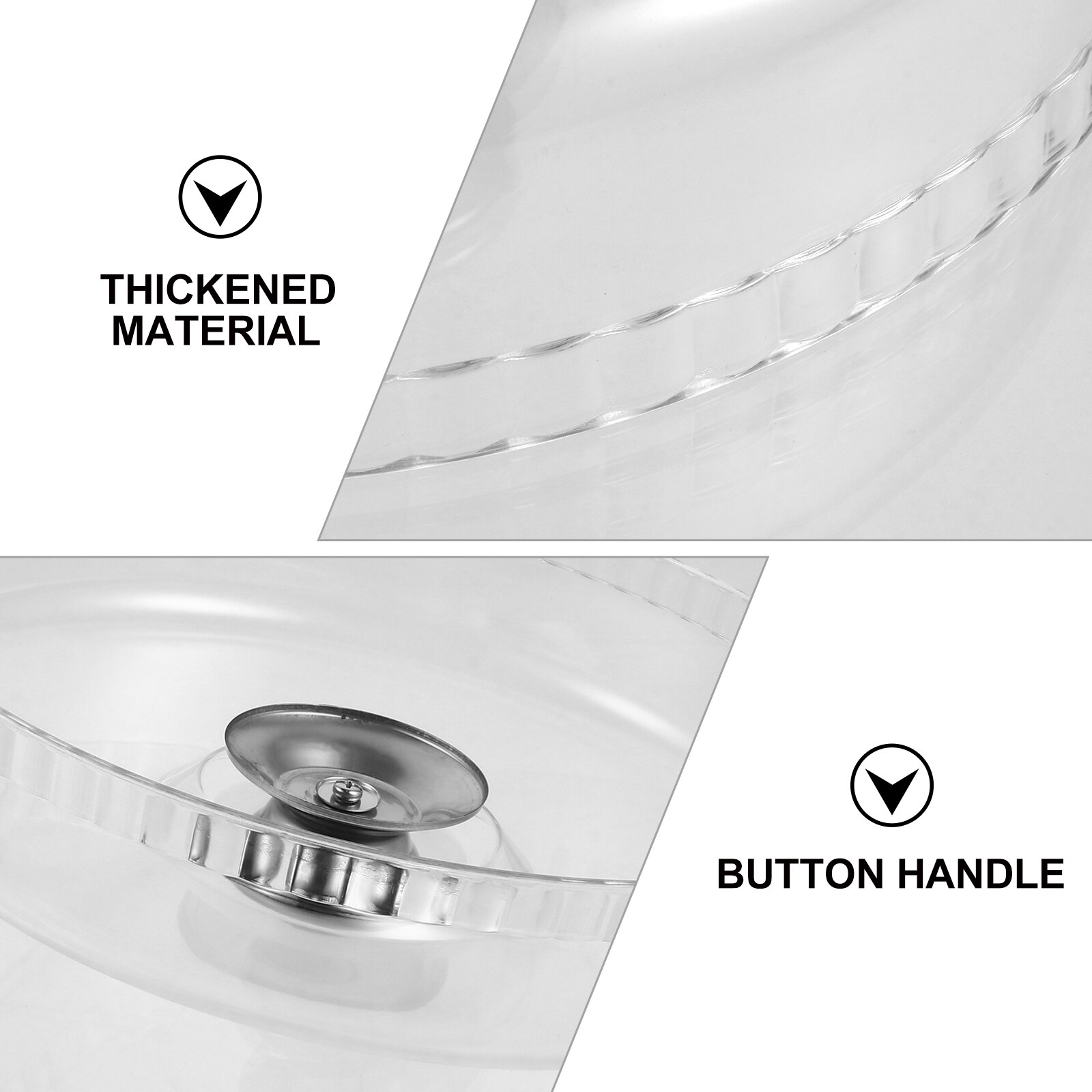 Transparent Lid Snack Tray Cover Cake Display Stand Cake Cover Transparent Dessert Lid Cake Stand Cover Bakery Dust Cover