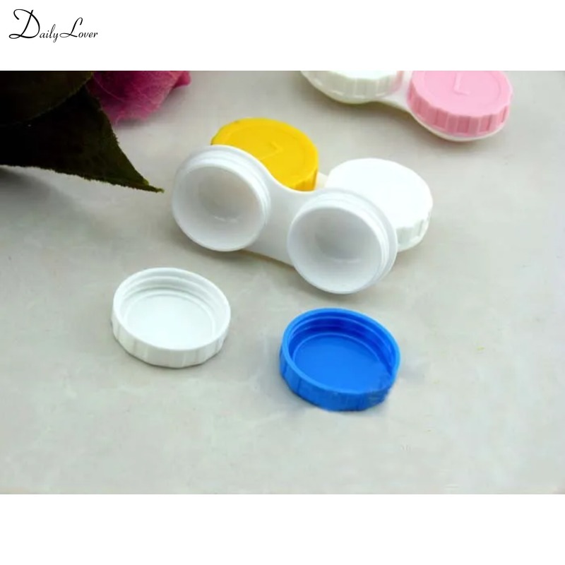 10/20pcs/lot Simple Contact Lens Case Box Eyewear Accessories Cute Travel Box Container For Lenses Random Color