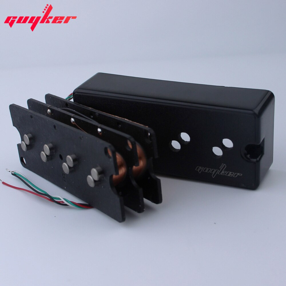 1 Set Dubbele Ruisonderdrukking Pickups Split Coil Humbucking 4 String Bass Pickups Bridge + Hals Alnico Zwart