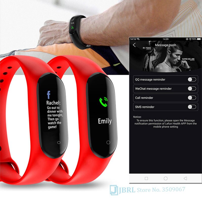 Armband män kvinnor smart klocka telefon android ios blod smartband musik spela kontroll tryck övervaka hjärtfrekvens smart band