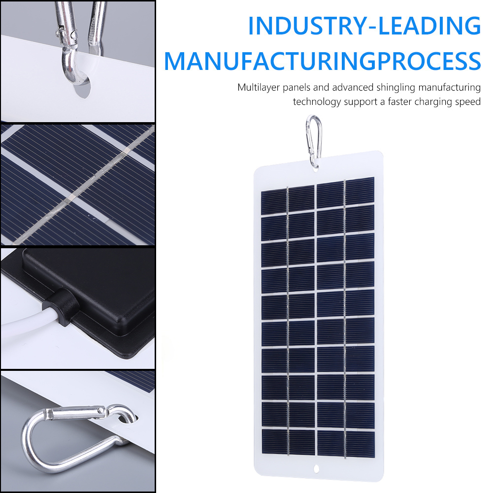 20W 5V batterijlader zonnepaneel Type-C / USB zonneceloplader Outdoor noodoplader Mobiele telefoons oplader / Power Banks