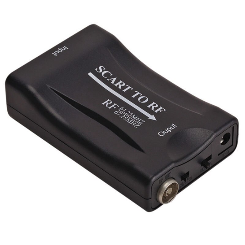 AM05-SCART to RF Video Converter Adapter Supports RF67.25Mhz 61.25Mhz SCART Box to Old TV