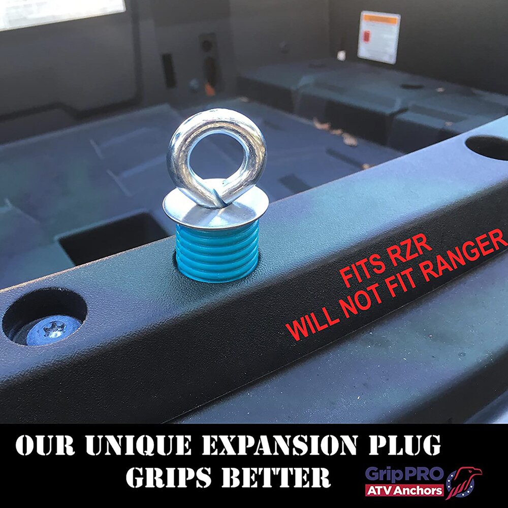 6pcs UTV Bed Anchor Sturdy Strong ATV Anchors Polaris Anchors Tie Down Anchors for Outdoor RZR 570 900