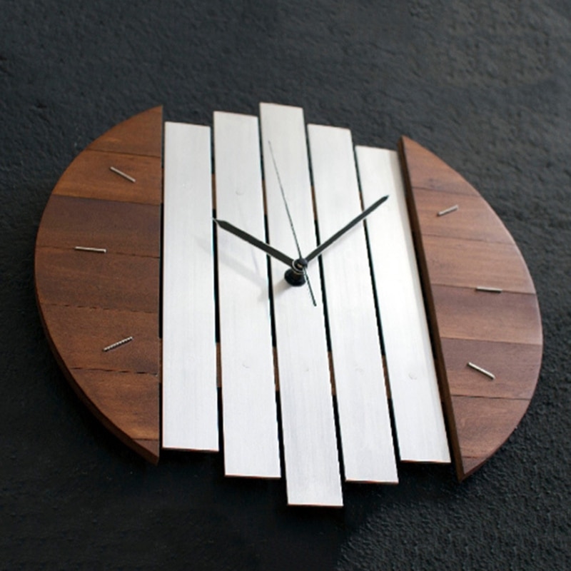 Reloj de pared de madera, moderno, Vintage, rústico, desgastado, reloj de arte silencioso, decoración del hogar