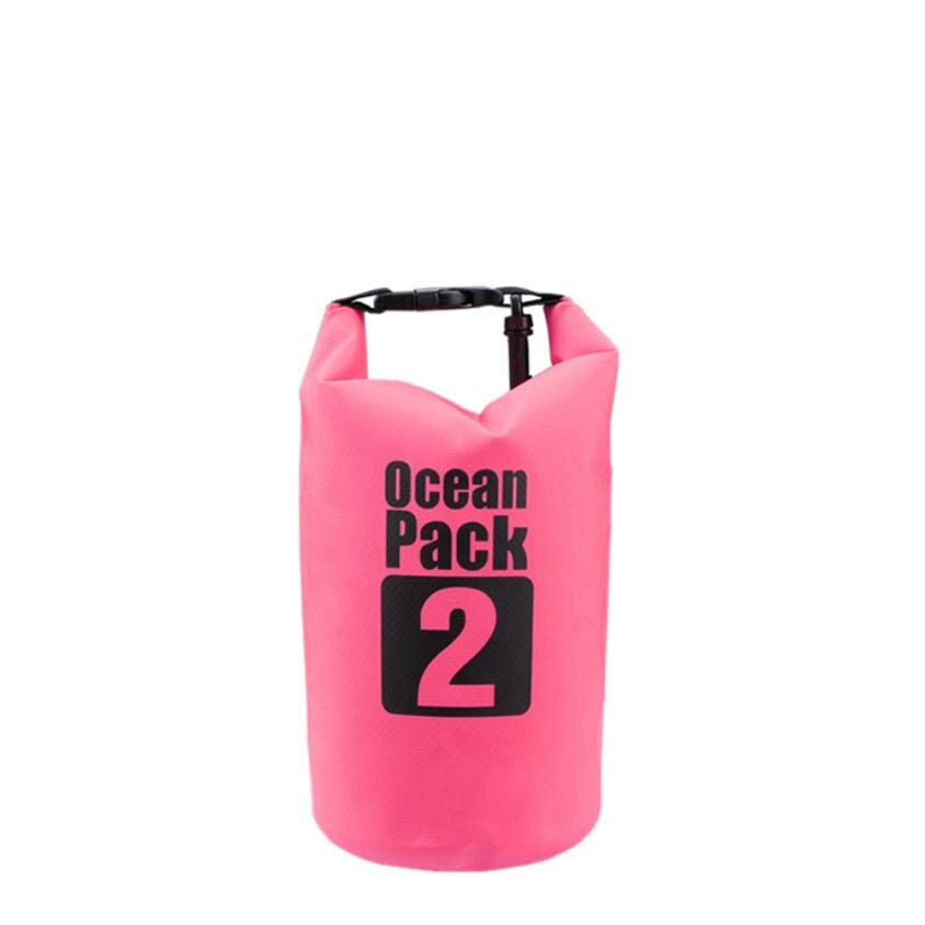 2L Outdoor Waterproof Bags Swimming Camping Hiking Drifting Bag Swimming pool Accessories 6 colors: Pink