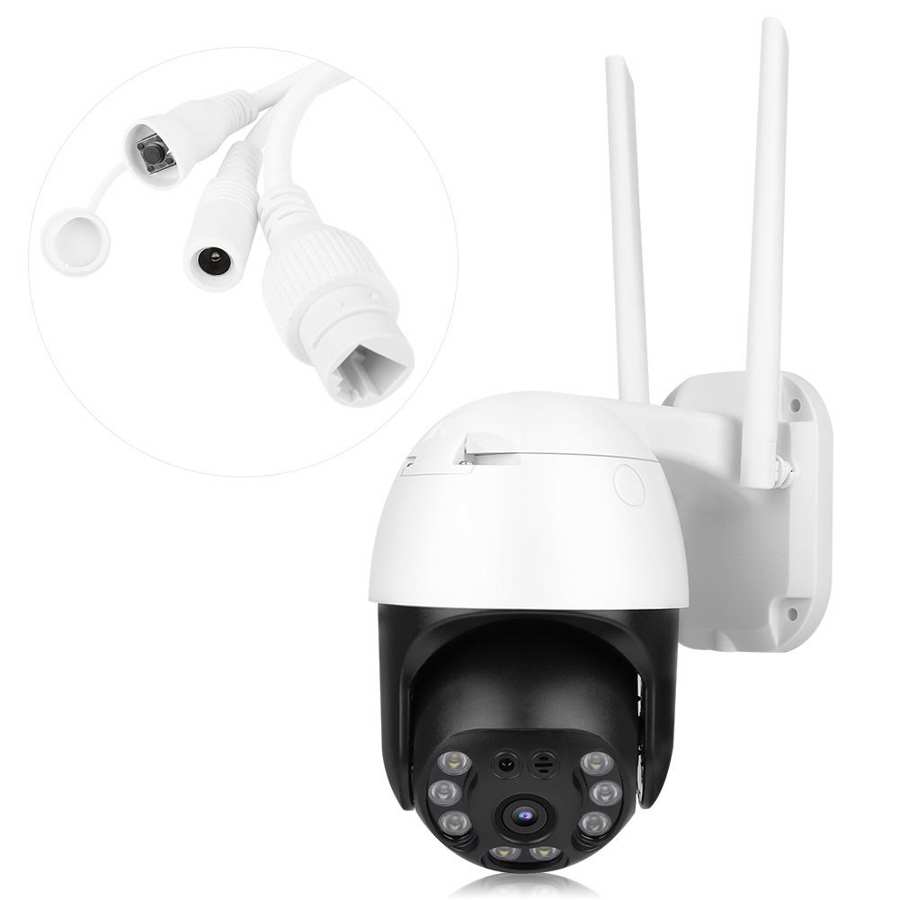 Wifi Camera 3MP Wifi PTZ Camera 8 Lights IP66 Waterproof Human Detect Night Security CCTV 100&#8209 240V Pan Tilt Camera