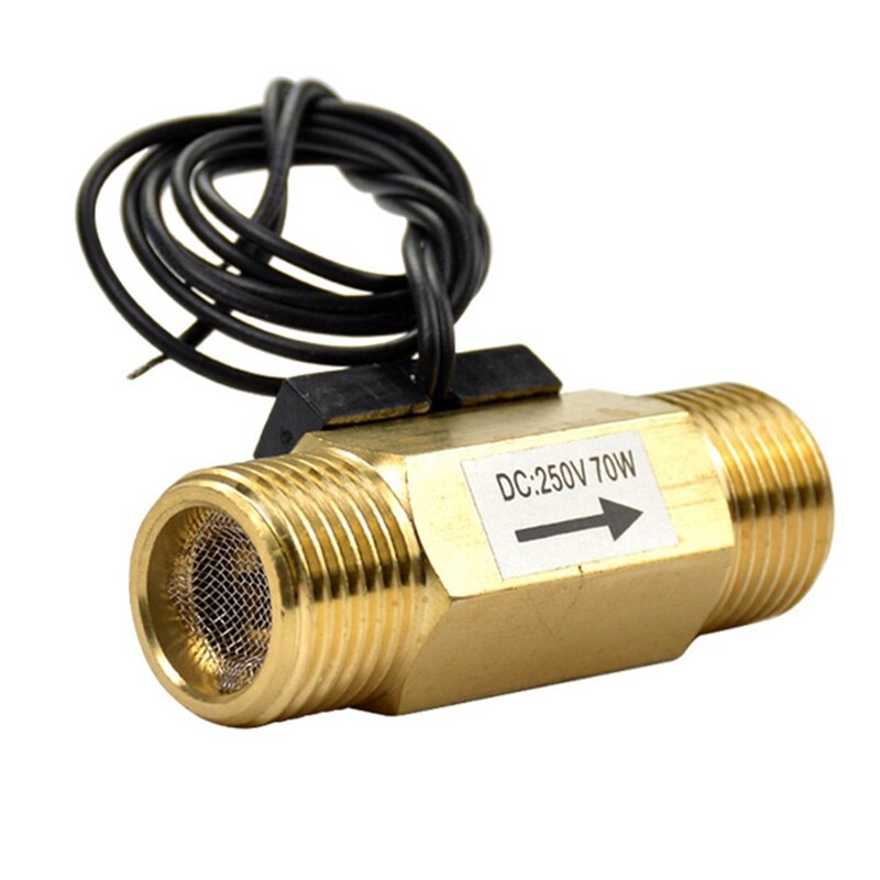 USM-FS21TA Flow Sensor Schakelaar Riet Schakelaar Messing Magnetische Sensor Schakelaar 1.5-12L/Min 250V Dc 70W 2 Draad saier Sensor