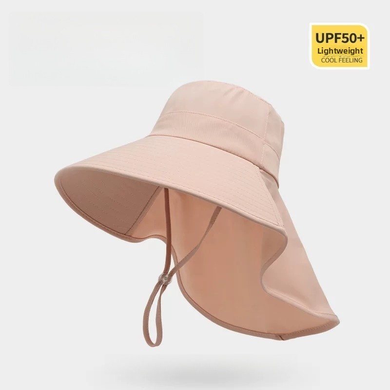 na wolnym powietrzu słońce wiaderko kapelusz dla kobiet Dziewczęcy kapelusz wędkarski Kapelusz z szerokim rondem i osłoną szyi 50+ UPF Ochrona safari czapka: Różowy