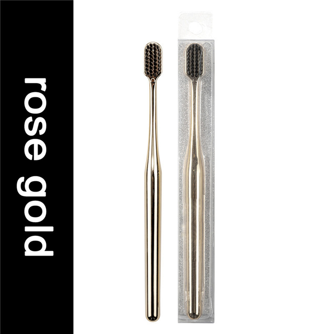 2/1pcs Luxury Soft Toothbrush Gold Silver Toothbrushes for Men and Women Adult Tooth Brush Electroplated High-end Dental Brushes