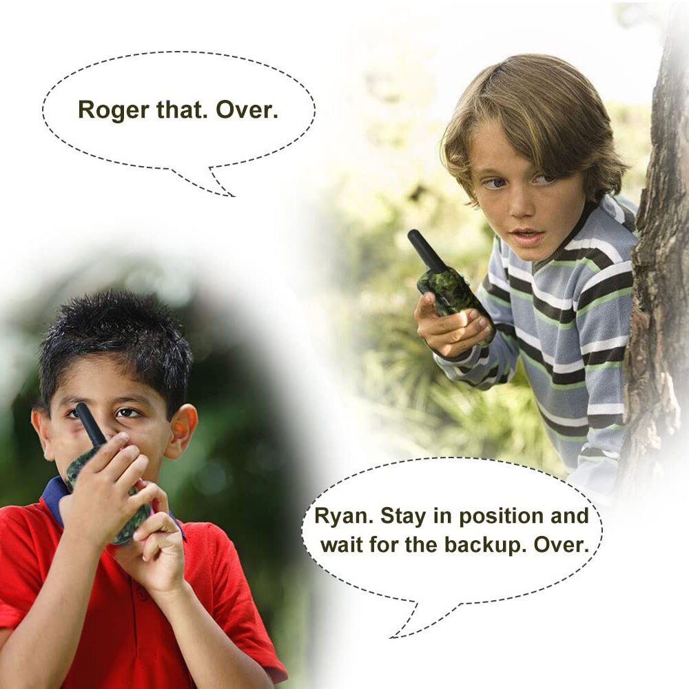 Walkie talkie crianças 2 pçs mini estação de rádio em dois sentidos natal presente de aniversário/uso da família/acampamento crianças walkie talkies