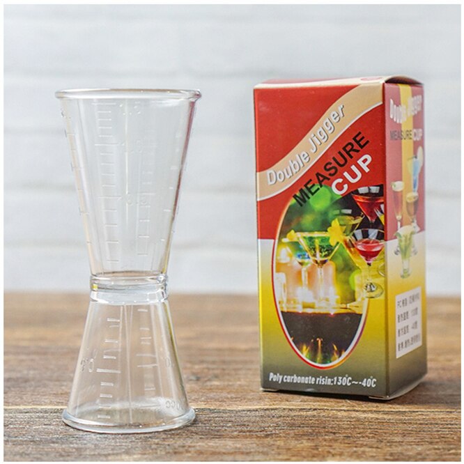 2 stuks Hoge transparantie Bar Wijn Koffie Cocktail Shaker Jigger Enkele Double Shot Drink Mixer Wijn Pourers Measurer Cup Bar gereedschap