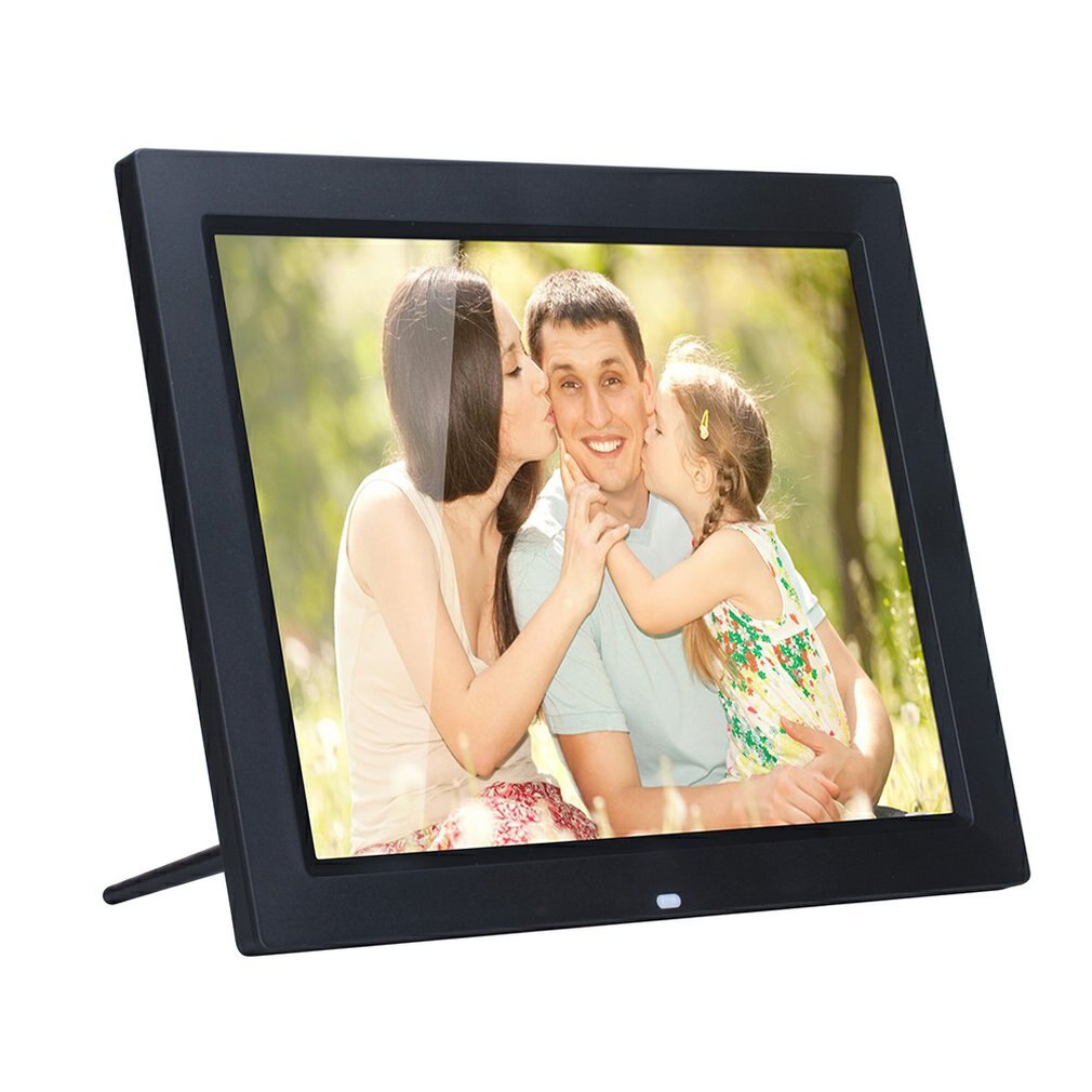 LED Multi-function High-definition Digital Photo Frame Electronic Album Business Advertising Machine Picture Browsing: Black / US Plug