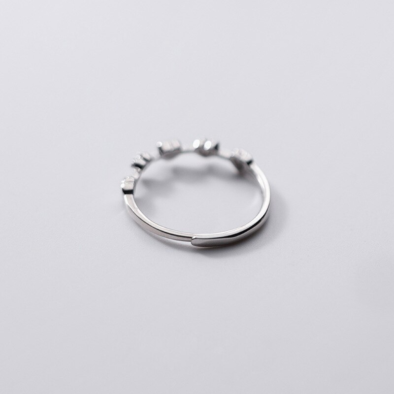 La Monada 50-57mm Heart Silver Ring 925 Korean Adjustable Rings For Women Silver 925 Sterling Jewelry Stylish Rings For Girls