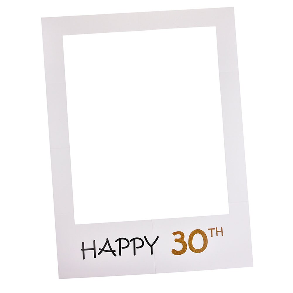 1st/16/18/21/30/40/50/60th Birthday Party Photo Frame Selfie Decoration Booth Photograph Props: 30 th