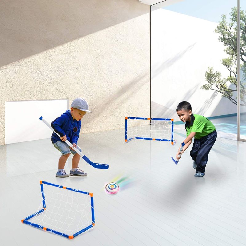 Juego de objetivos de bola de suspensión de Hockey sobre hielo eléctrico para niños, deportes de interior y exterior, juguetes de entrenamiento con juegos