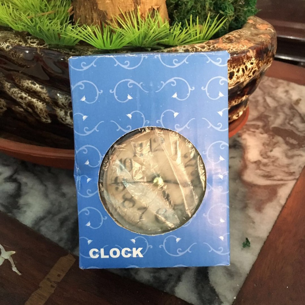 Metal Small Alarm Clock Desktop Vintage Ring Bell Clock Kids Alarm Clock without Battery Будильник - Earth (Black)