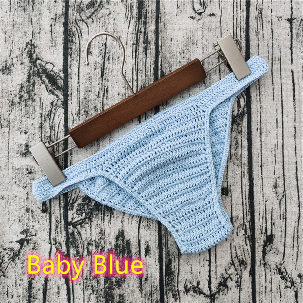 hombres mujeres ropa interior transpirable mano Crochet tiro bajo natación tomar el sol masculino Boxers bragas calzoncillos: Oro