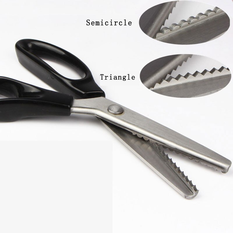 Tijeras de corte Zig Zag para costura, tijeras de corte a medida, tijeras de corte de cuero, tela artesanal, textil, tijeras de costura de corte de tela vaquera