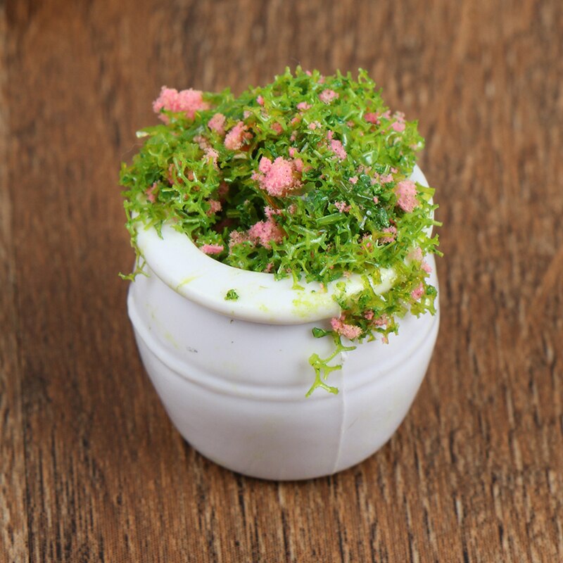 2 stücke Puppenhaus Möbel 1:12 Zubehör Mini Grüne Pflanze Bonsai Blumentöpfe Möbel Spielzeug für Baby Kinder