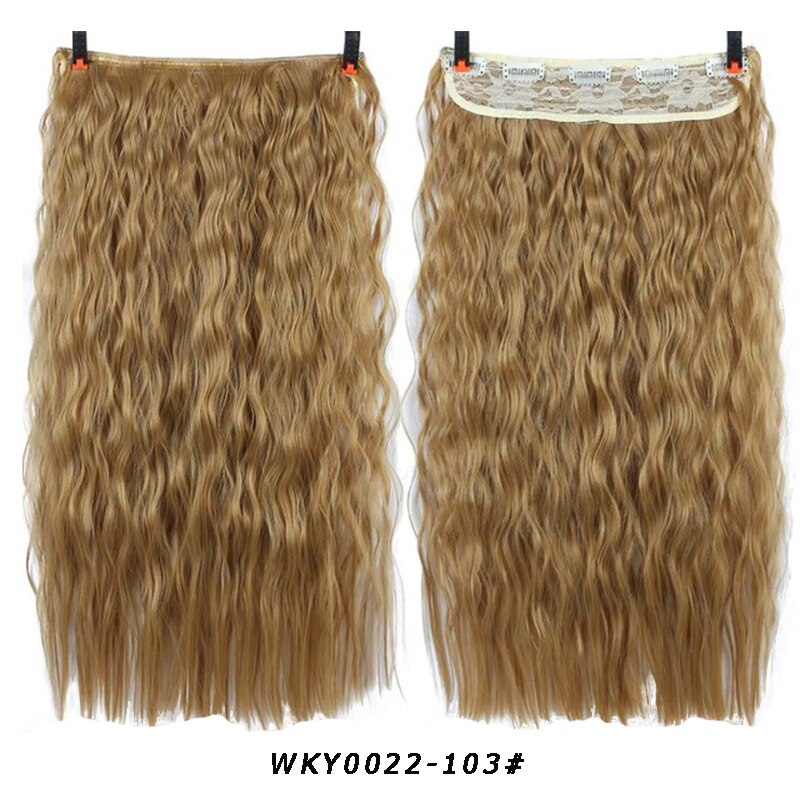 XUANGUANG Lange natuurlijke krullend hair extensions zwart bruin synthetisch haar extensions: 103