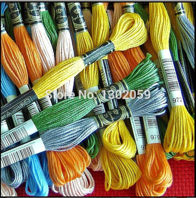 100 Pieces/Lot Royal Floss Thread Cross Stitch Floss Thread Choose Any Colors And Quantity